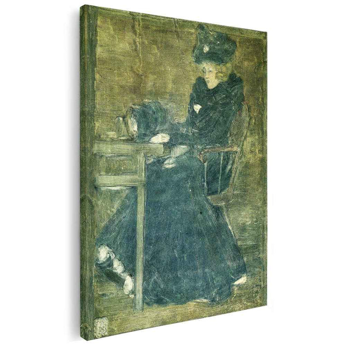 Seated Woman in Blue (also known as At the Cafe) (1902) by Maurice Prendergast