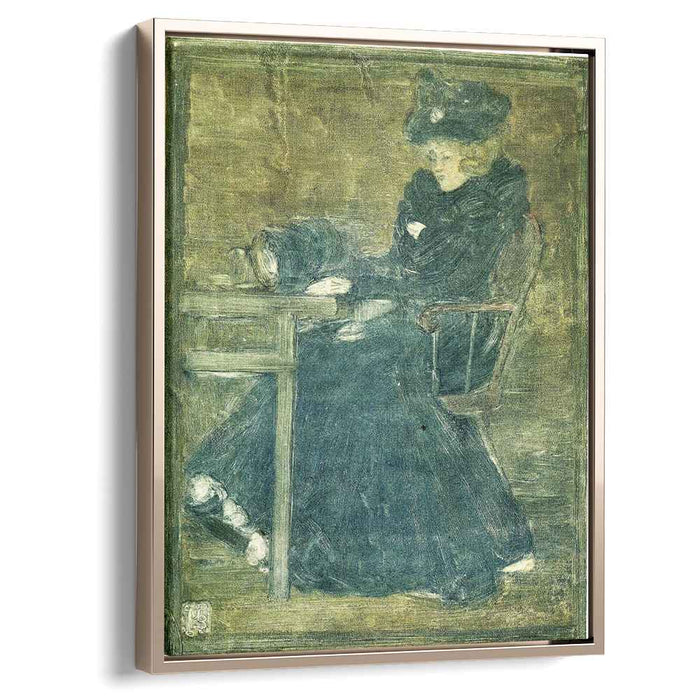 Seated Woman in Blue (also known as At the Cafe) (1902) by Maurice Prendergast