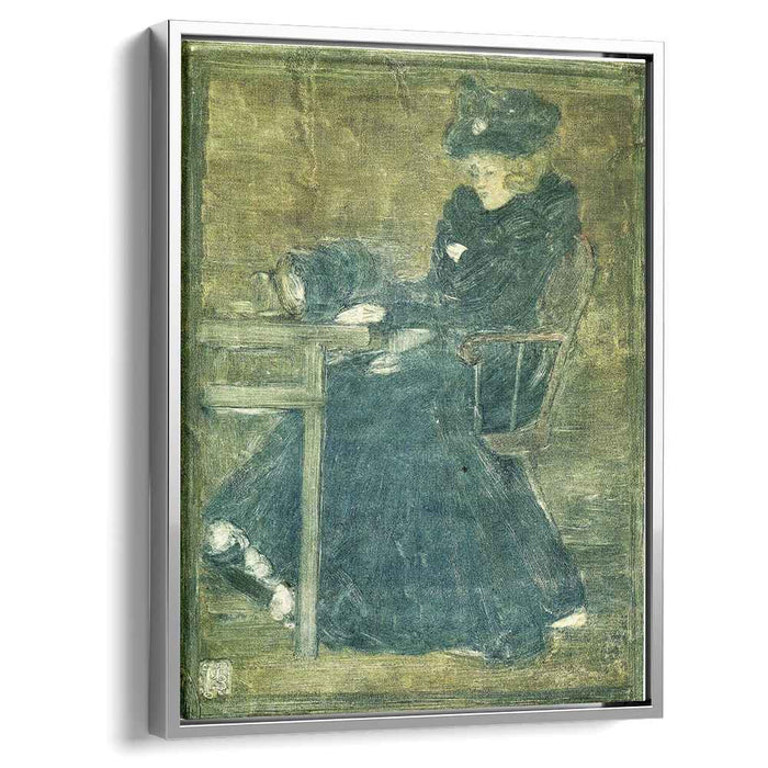 Seated Woman in Blue (also known as At the Cafe) (1902) by Maurice Prendergast