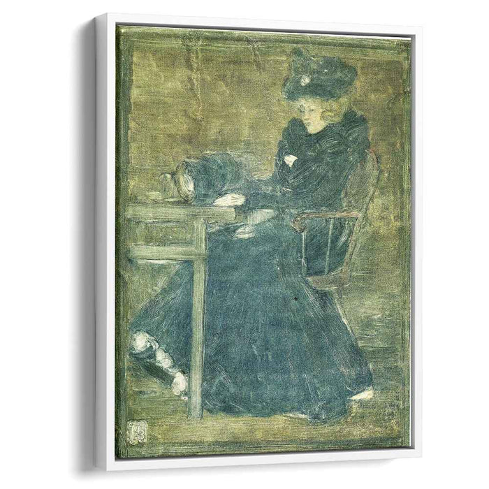 Seated Woman in Blue (also known as At the Cafe) (1902) by Maurice Prendergast