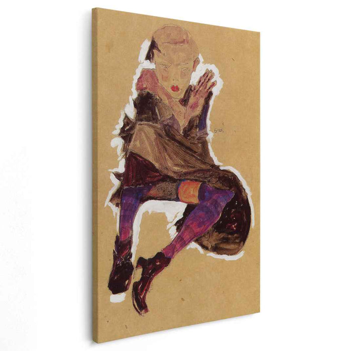 Seated Young Girl (1910) by Egon Schiele