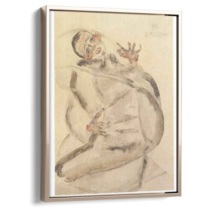 Self-portrait as prisoner (1912) by Egon Schiele