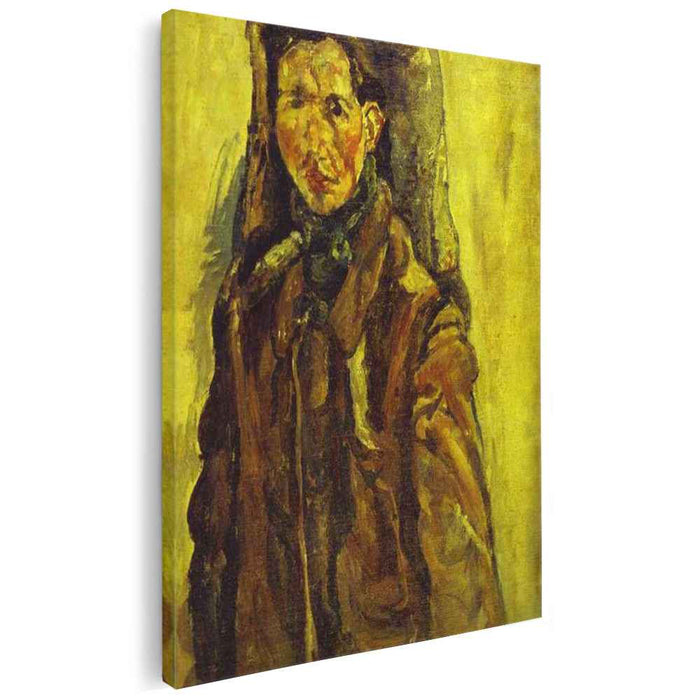 Self Portrait by Curtain (1917) by Chaim Soutine