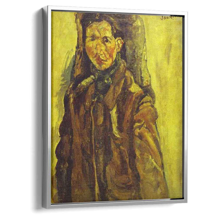 Self Portrait by Curtain (1917) by Chaim Soutine