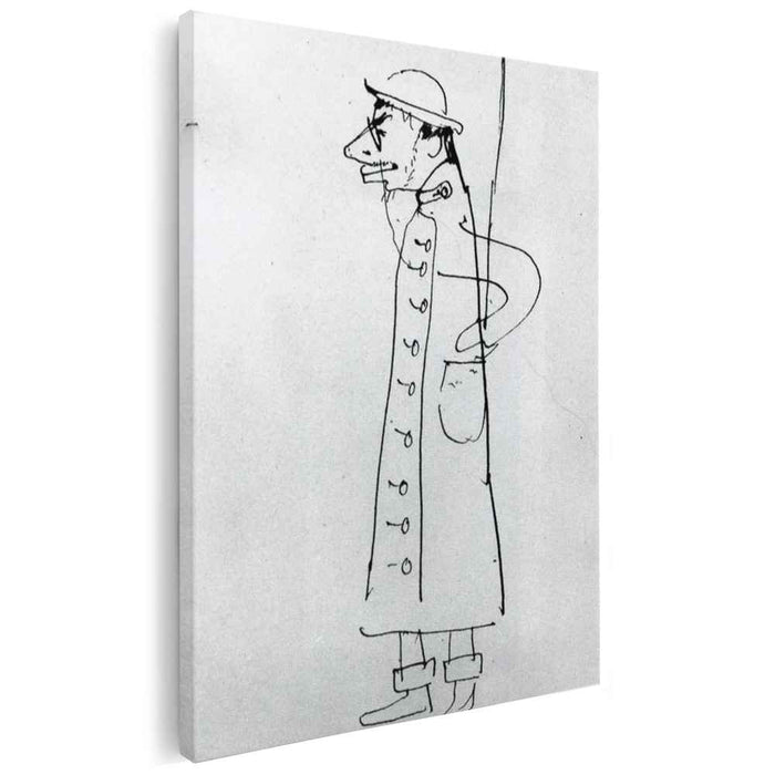 Self-Portrait. Caricature (1885) by Henri de Toulouse-Lautrec