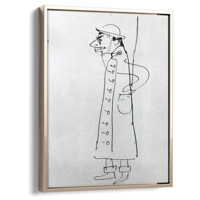 Self-Portrait. Caricature (1885) by Henri de Toulouse-Lautrec