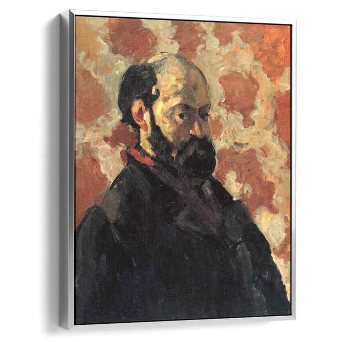 Self-portrait in front of pink background (1875) by Paul Cezanne