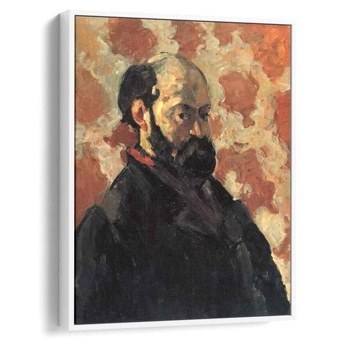 Self-portrait in front of pink background (1875) by Paul Cezanne