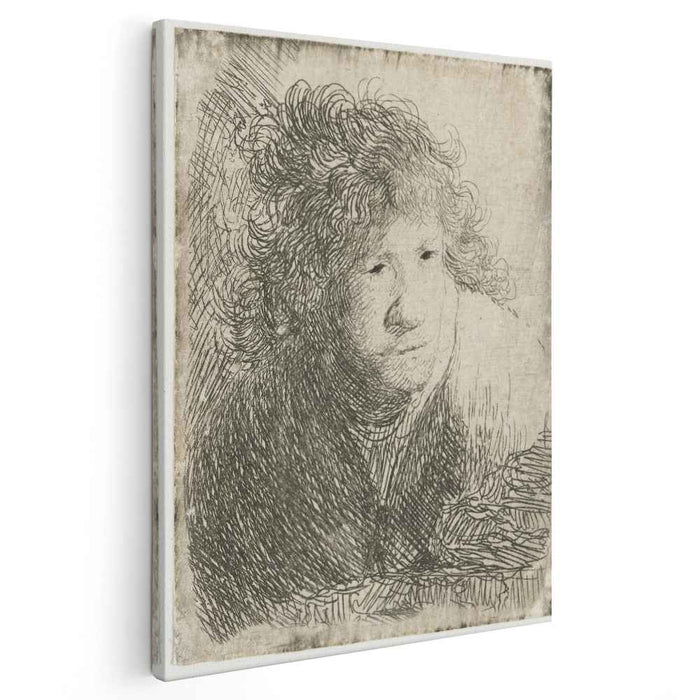 Self-Portrait, Leaning Forward (Listening) by Rembrandt