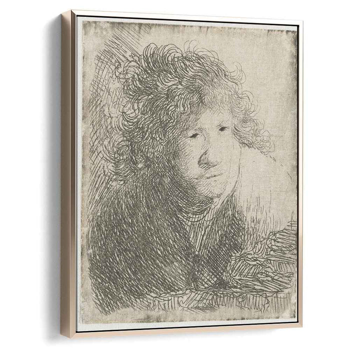 Self-Portrait, Leaning Forward (Listening) by Rembrandt