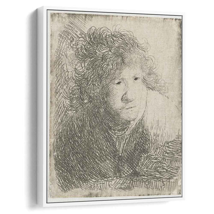 Self-Portrait, Leaning Forward (Listening) by Rembrandt