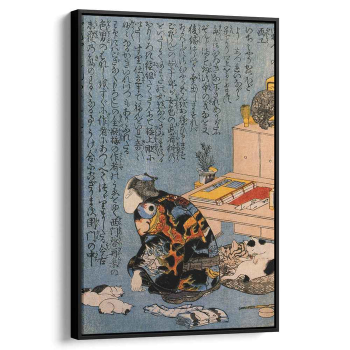 Self-portrait of the Shunga album by Utagawa Kuniyoshi