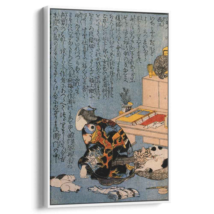 Self-portrait of the Shunga album by Utagawa Kuniyoshi