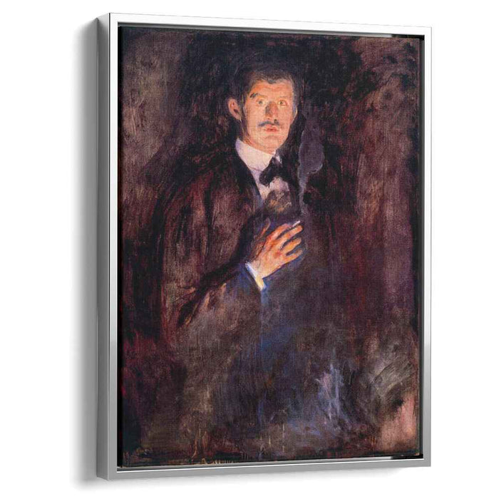 edvard munch cigarette Self-Portrait with Burning Cigarette, 1895 postifull Edvard Munch - Self-Portrait