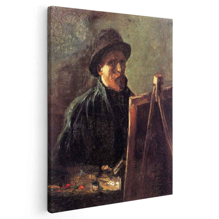 Self-Portrait with Dark Felt Hat at the Easel (1886) by Vincent van Gogh