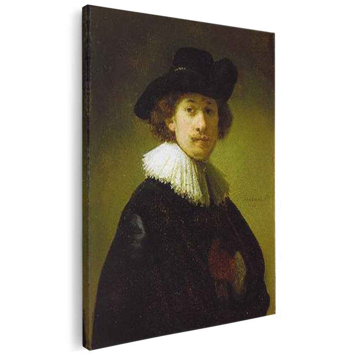 Self-portrait with hat (1632) by Rembrandt