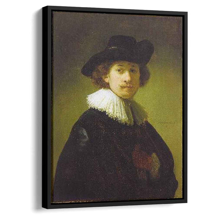 Self-portrait with hat (1632) by Rembrandt