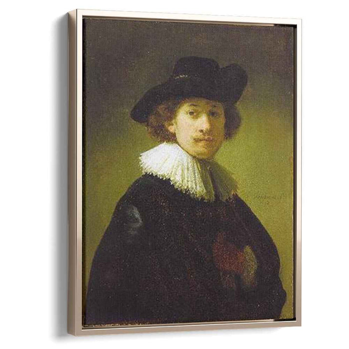Self-portrait with hat (1632) by Rembrandt