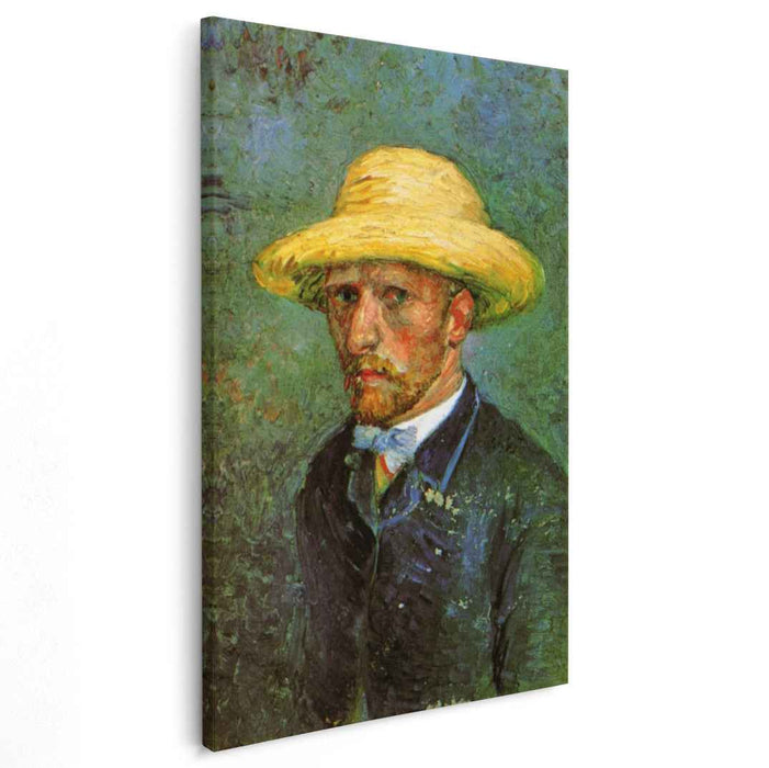 Self-Portrait with Straw Hat (1887) by Vincent van Gogh