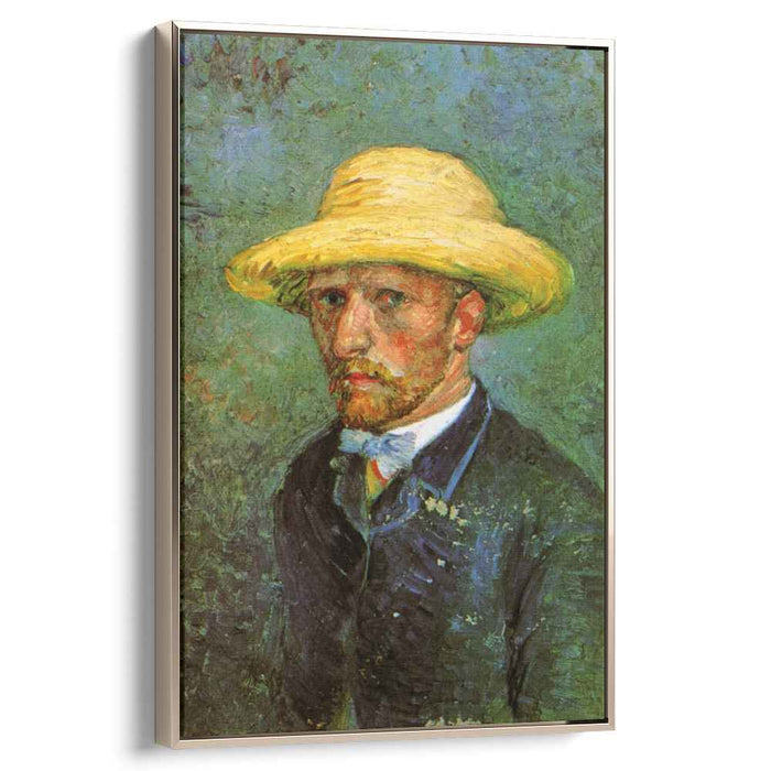 Self-Portrait with Straw Hat (1887) by Vincent van Gogh