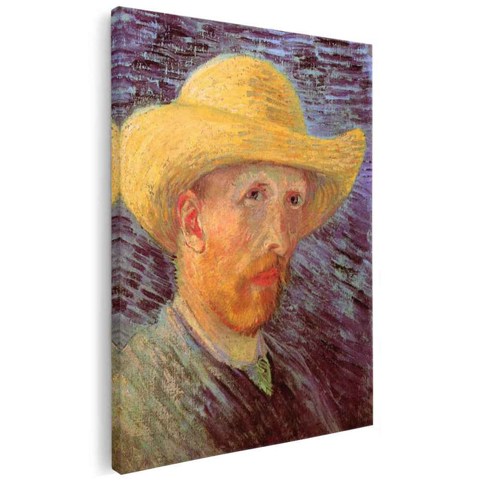 Self-Portrait with Straw Hat (1887) by Vincent van Gogh