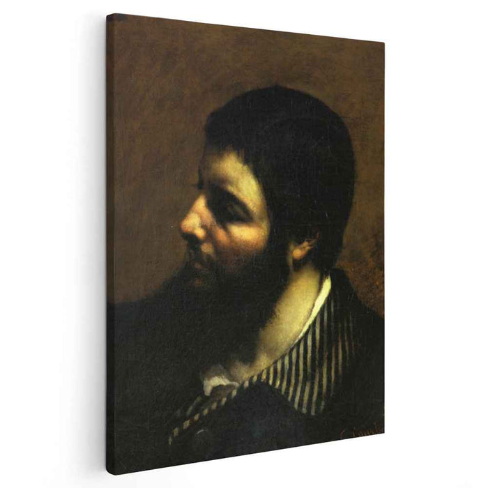 Self-Portrait with Striped Collar (1854) by Gustave Courbet
