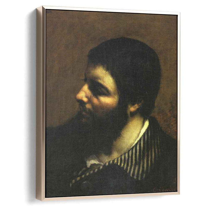 Self-Portrait with Striped Collar (1854) by Gustave Courbet