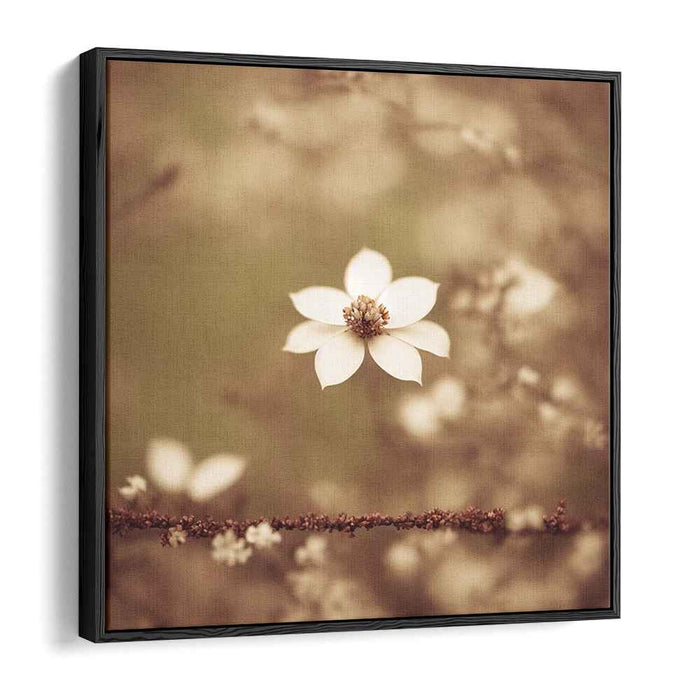 Vintage Blossom Whispers: Sepia-Toned Floral Elegance Canvas Art