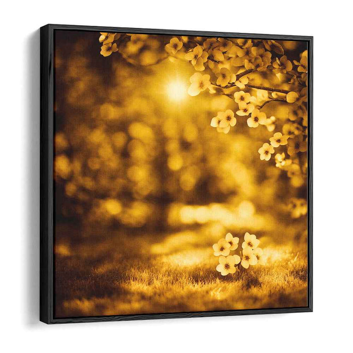 Dreamy Grove Sunlight: Sunlit Blossoms in a Dreamlike Grove Canvas Art Print