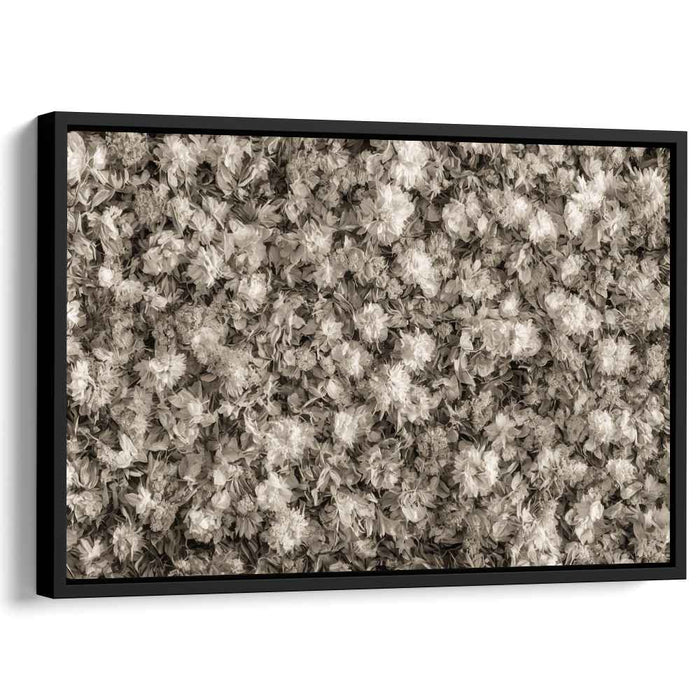 Eternal Ink Blooms: Timeless Monochrome Floral Canvas Art