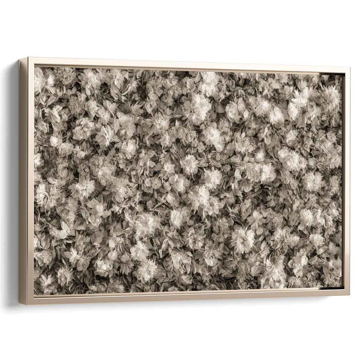 Eternal Ink Blooms: Timeless Monochrome Floral Canvas Art