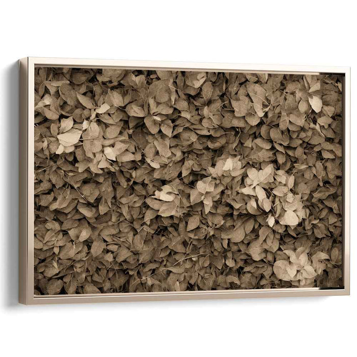 Inkblot Melody Symphony: Monochrome Leaf Tapestry Canvas Art