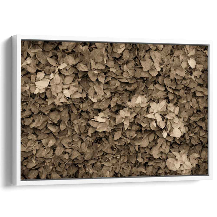 Inkblot Melody Symphony: Monochrome Leaf Tapestry Canvas Art