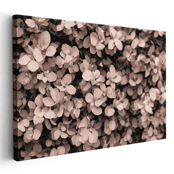Realistic Foliage Fusion: Photographic Realism Leaf Cluster Canvas Art Print