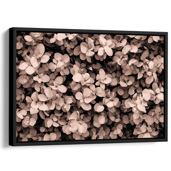 Realistic Foliage Fusion: Photographic Realism Leaf Cluster Canvas Art Print