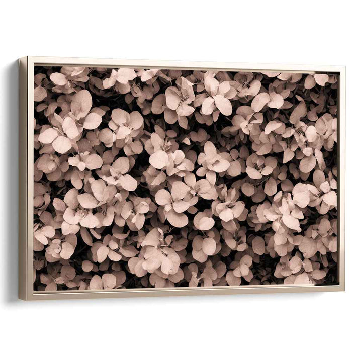 Realistic Foliage Fusion: Photographic Realism Leaf Cluster Canvas Art Print