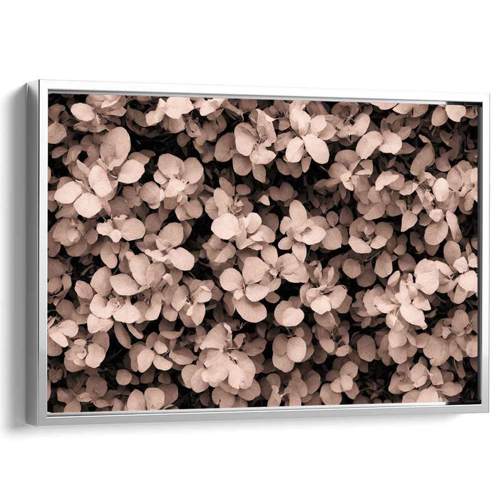 Realistic Foliage Fusion: Photographic Realism Leaf Cluster Canvas Art Print