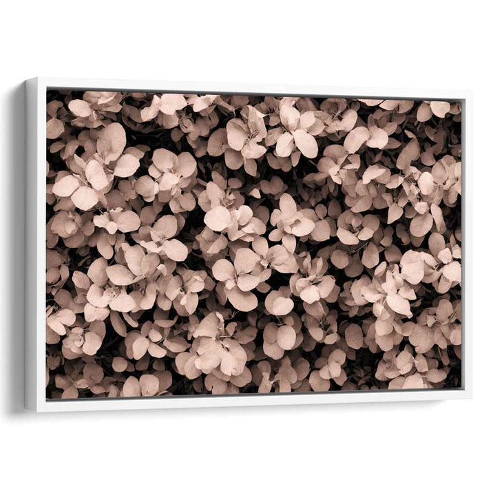 Realistic Foliage Fusion: Photographic Realism Leaf Cluster Canvas Art Print