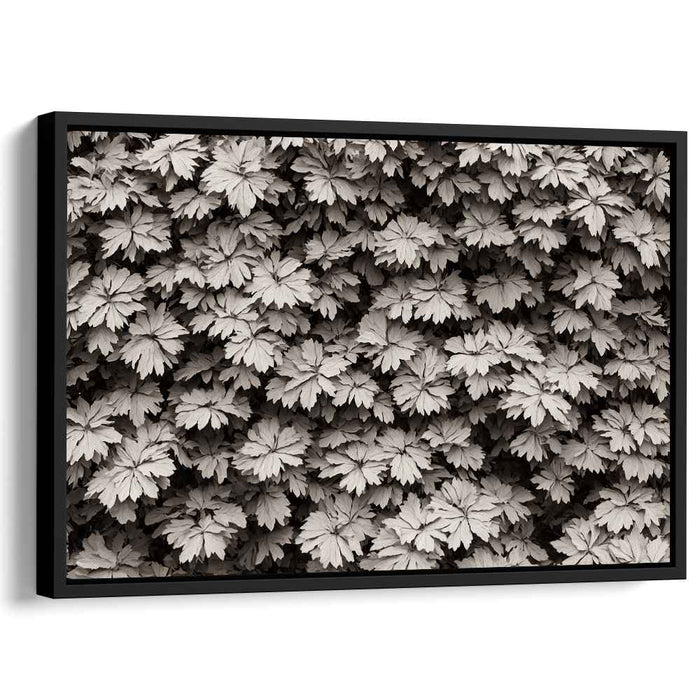 Ink-Blot Forest Serenity: Monochrome Leaf Patterns in Nature Photography