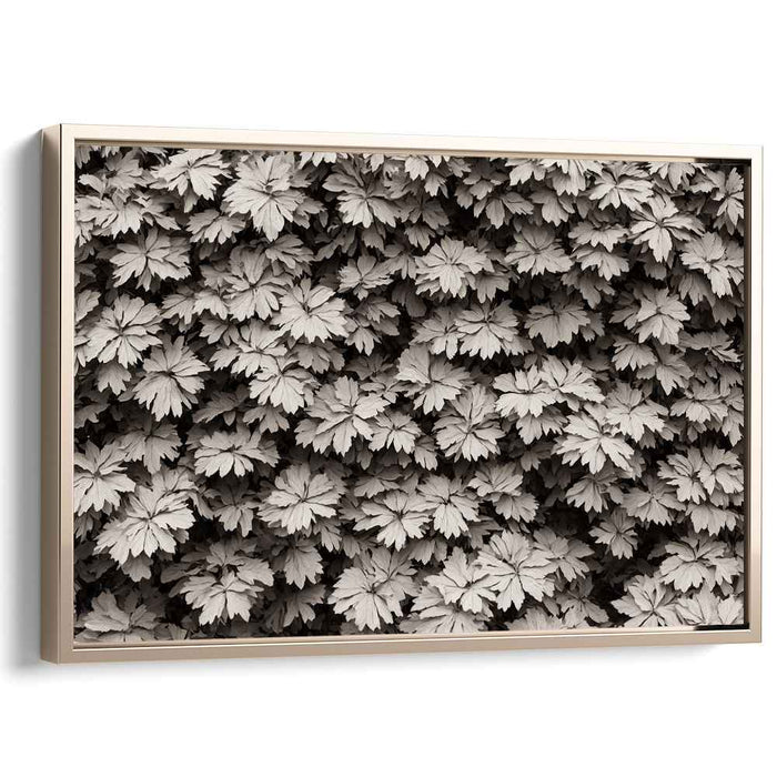 Ink-Blot Forest Serenity: Monochrome Leaf Patterns in Nature Photography