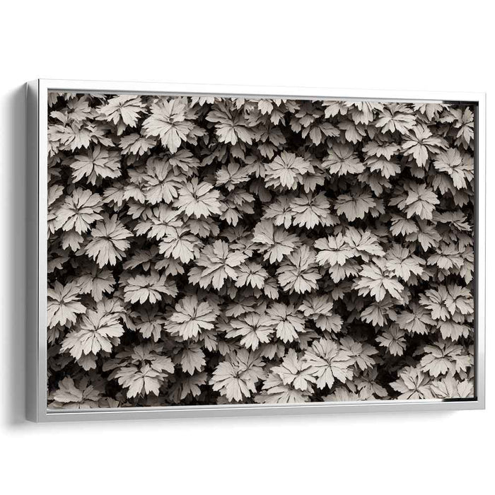 Ink-Blot Forest Serenity: Monochrome Leaf Patterns in Nature Photography