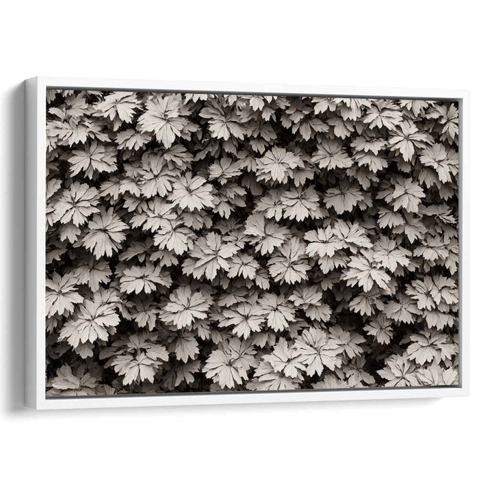 Ink-Blot Forest Serenity: Monochrome Leaf Patterns in Nature Photography