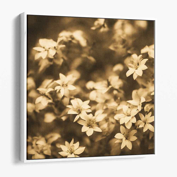 Vintage Blossom Melodies: Sepia-Toned Floral Symphony