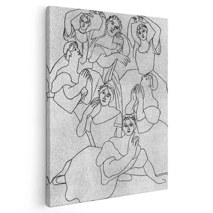 Seven ballerinas (1919) by Pablo Picasso