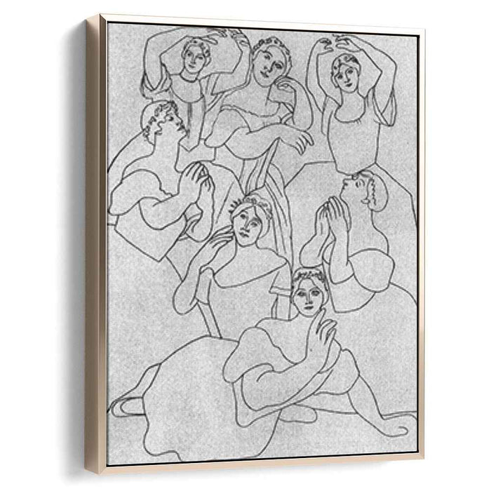 Seven ballerinas (1919) by Pablo Picasso