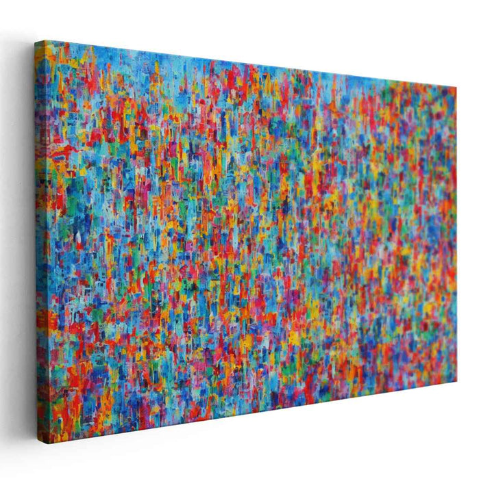 Dynamic Chaos Collage: Abstract Expressionist Kaleidoscope Canvas Art
