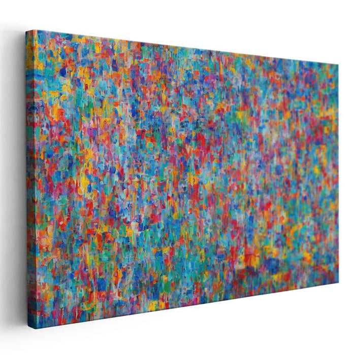 Color Symphony Fragmented: Abstract Expressionist Multicolored Canvas Art