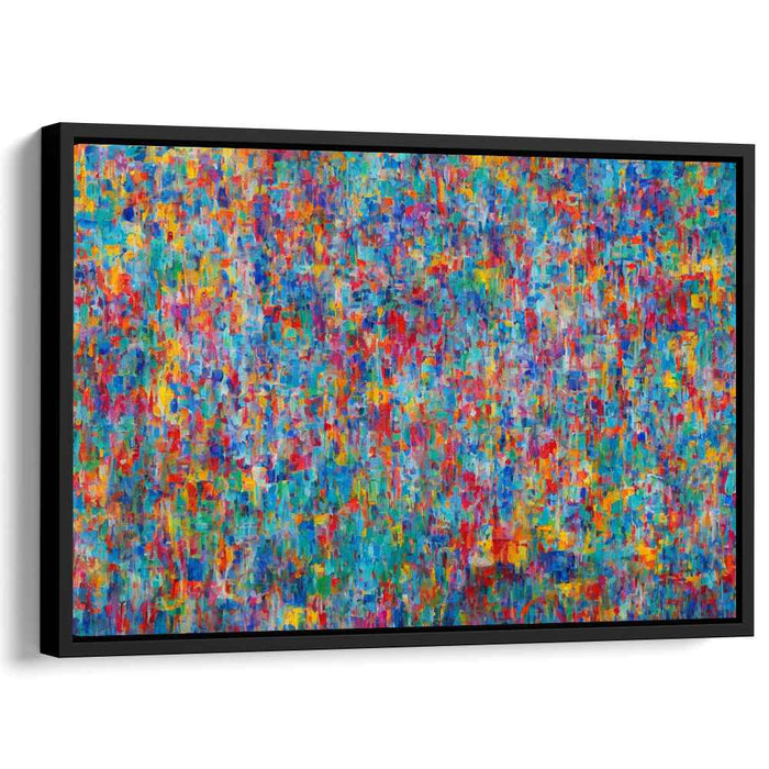 Color Symphony Fragmented: Abstract Expressionist Multicolored Canvas Art