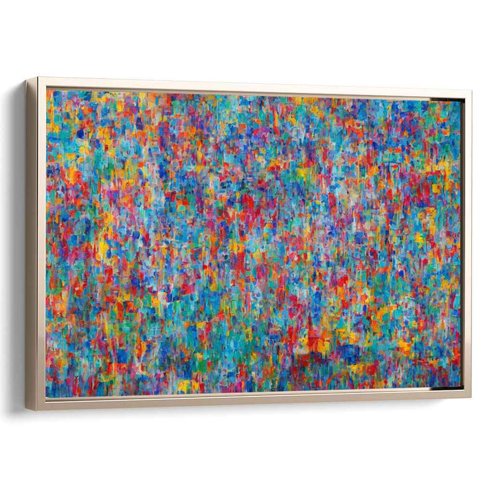 Color Symphony Fragmented: Abstract Expressionist Multicolored Canvas Art