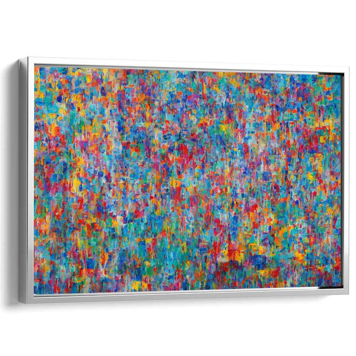 Color Symphony Fragmented: Abstract Expressionist Multicolored Canvas Art